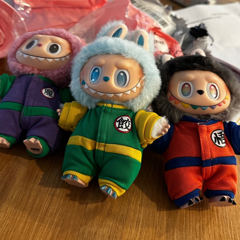 Labubu Dragonball Goku Outfit Clothing Clothes Accessories Orange Jumper